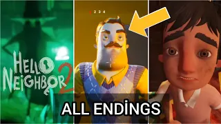 Hello Neighbor 2 - ALL ENDİNGS (True Ending,Detective Ending,Secret Ending, Neighbor Ending)