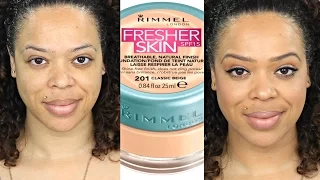 NEW Rimmel Fresher Skin Foundation | 1st Impressions | wear Test | Demo