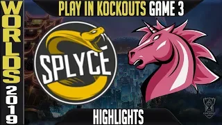 SPY vs UOL Highlights Game 3 | Worlds 2019 Play In Knockouts | Splyce vs Unicorns of Love