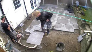 Sandstone Paving - Time-lapse