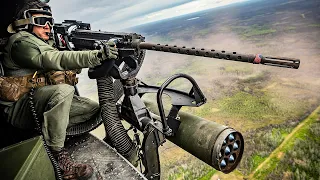 Marines Firing The Deadly GAU-21 .50 Caliber Machine Gun & M134 Minigun | Close Air Support Training