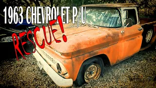 ABANDONED 1963 Chevrolet C-20 RESCUE! Will it run? PART 1