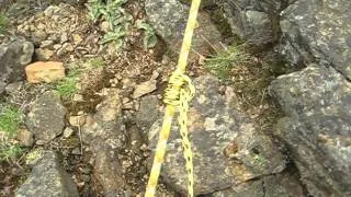 Climbing a fixed line on a prussik hitch
