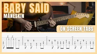 Baby Said - Måneskin (Guitar Lesson/Tab)