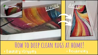 How To Deep Clean Your Rug At Home | Easy | + Laundry Stripping | + Deodorizing