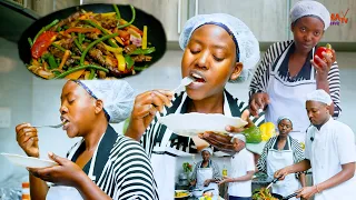 Ikanya iheze mumenyo 😂 M.CHARLENE Bwambere ariye inyama zitetse bidasanzwe 👌Chef Nasanzwe muguteka