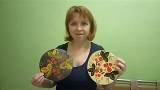 Рисование для детей 4-6 лет. Хохломская роспись тарелки.