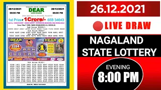 🔴Nagaland State Lottery 08:00 PM 26/12/2021 Lottery Sambad Result Downlaod Pdf #lotterylive