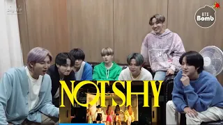 BTS Reaction ITZY “Not Shy” M/V BTS Reaction on mv itzy not shy