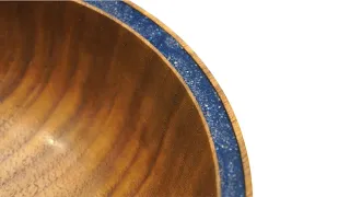 Woodturning | Walnut Bowl with Stone Inlay