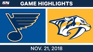 NHL Highlights | Blues vs. Predators – Nov. 21, 2018