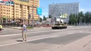 Russian Battalion Vostok Tank In Donetsk Ukraine, July 21 2014