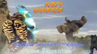 Godzilla Dropkicks Megalon - Scene Recreation || Kaiju Universe