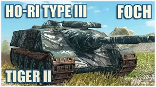 Ho-Ri Type III, AMX 50 Foch & Tiger II • WoT Blitz Gameplay