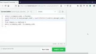 New Companies   HackerRank SQL