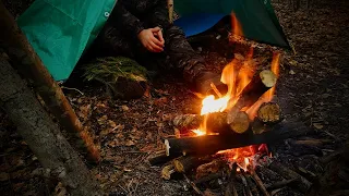 Поход длиною в сутки/24 Часа один в лесу./ALONE IN THE WINTER FOREST