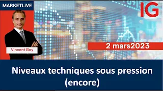 Analyse des marchés 11h  02/03/2023  (CAC40 DAX40 SP500 DOWJONES NASDAQ100..)