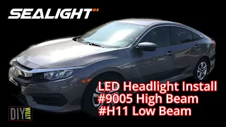 2016 - 2020 HONDA CIVIC SEALIGHT LED Headlight Install