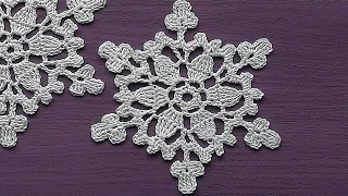 CROCHET motif Snowflake Ornament Crochet Tutorial  Decoration for christmas tree