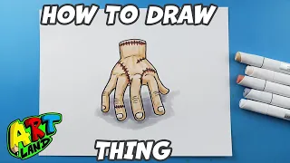 How to Draw Thing from Wednesday Addams