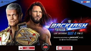 BACKLASH FRANCE | Undisputed WWE Universal Championship | WWE 2k24  Gameplay