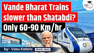 Vande Bharat Trains: 23 on Tracks, but Disappointing Speed | Slower than Rajdhani, Shatabdi | UPSC