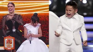 "¿No eres como mi hijo, Giovani, por la voz?", Galilea Montijo al ecucharlo | Pequeños Gigantes