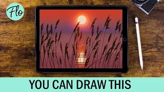 You Can Draw This SUNSET in PROCREATE