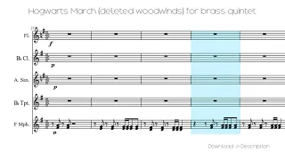 Hogwarts March (deleted Woodwinds) For Brass Quintet