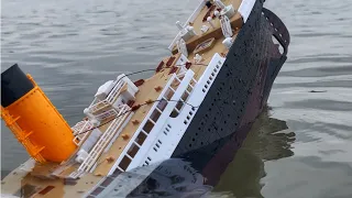 Titanic Model Sinks on the Lake!