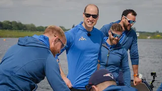 The Prince of Wales joins HMS Oardacious to go rowing for #MentalHealthAwarenessWeek