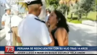 Peruana se reencuentra con su hijo tras 14 años