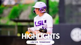 No. 7 LSU Softball Beats No. 4 Tennessee in Game 2 of Series | Highlights