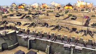 WW2 British MEGA-FORTRESS vs 2,000 AFRIKA KORPS Germans! - Gates of Hell: WW2 Mod