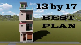 13 *17 duplex house plan #$ 13 *17 house design 3d #$ 13 by 17 house plan