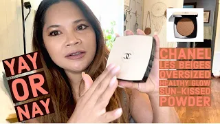 Trying on my Chanel Les Beiges Healthy Glow Oversized Sun-Kissed Powder. Does it worth it? #Review