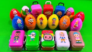 Digging Cocomelon in Rainbow Eggs, Suitcase with CLAY Coloring! Satisfying ASMR Videos