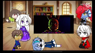 Undertale reacts to fnaf songs