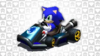 Playable Sonic in Mario Kart 7 (3DS)