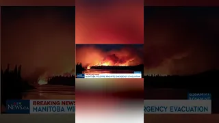 Wildfire closes in on Cross Lake, Manitoba #shorts