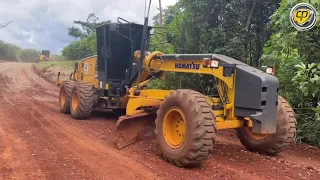 RG140B E GD655 NO PATROLAMENTO DE ESTRADA ESTREITA/Motoniveladora/Patrola/Road Grader/Motor Grader.