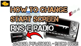 VCDS How to Change Start Screen Radio RNS-E