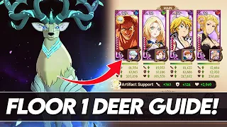 How To Clear *Floor 1* Of Deer Demonic Beast Battle! Eikthyrnir Guide! (7DS Guide) 7DS Grand Cross