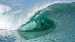 Massive Surf Hits Teahupoo, Tahiti,  Friday August 13th 2021