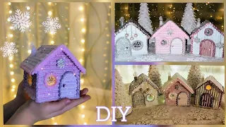 DIY Fairytale cardboard house/Christmas decor/Fairy house/Christmas craft idea