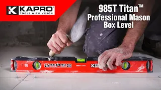 985T Titan Professional Mason Box Level from KAPRO