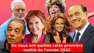 Ils nous ont quittés cette première moitié de l'année 2023 !