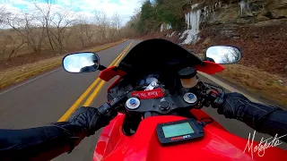 Salty Roads 2/2 | PureSound | Winter | CBR600RR [BackCountry Hwy] 2.7k 60fps | pov | RAW |