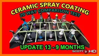 Ultimate Ceramic Spray Coating Test UPDATE 13 - 20 products compared - 9 MONTH UPDATE - MORE FAIL!