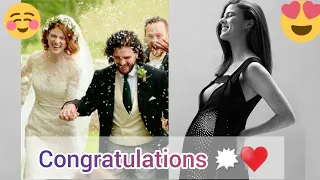 Kit Harington and Rose Leslie are expecting their first child. 💕Leave wishes in comments